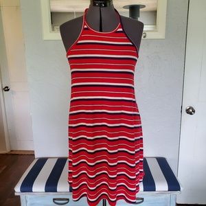 Striped Halter Dress 90s Vibe